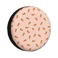 thumbnail image 1 of Lsque orange carrot on a gingham Pattern Tire Covers - Tough Tire Wheel Protector for Truck, SUV, Trailer, Camper, RV-17 inch, 1 of 6