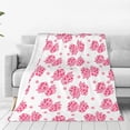 thumbnail image 1 of Lsque pink polka dot bows Pattern Fuzzy Fleece Throw Blanket Extra Large,Super Soft,Fluffy and Warm Blankets for Couch,Bed,All Season Use-40"x30", 1 of 7