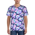 thumbnail image 1 of Lsque pinkk flower crystal Skull Pattern Mens Polo Golf Shirts Funny Graphics Shorts Sleeve Button Shirts Baseball T-shirt-3X-Large, 1 of 7