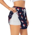thumbnail image 1 of Lsque pirates skull Printed Women's Running Shorts with Liner Pockets,Elastic Quick Dry Workout Athletic Gym Yoga Shorts,Womens High Waist Shorts-Small, 1 of 7