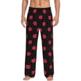 thumbnail image 1 of Lsque red lips Print Men's Pajama Pants, Lounge Pant - Comfortable Home Wear,Elastic Waistband, Stylish Design-Large, 1 of 6