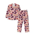 thumbnail image 1 of Lsque rock Skull record heart Pattern Long Sleeve Pajama Set for Men - Soft 2-Piece Sleepwear and Loungewear Set with Pockets, Comfy Nightwear-X-Large, 1 of 7