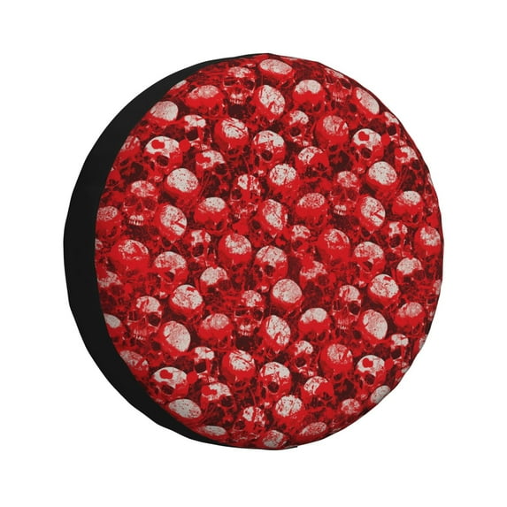 Lsque skulls with grunge Pattern Tire Covers - Tough Tire Wheel Protector for Truck, SUV, Trailer, Camper, RV-15 inch