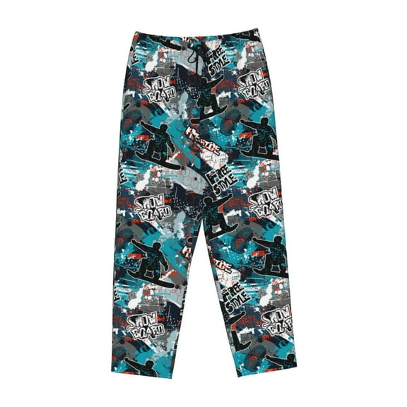 Lsque snow board colorful Print Women's Pajama Pants, Lounge Pant - Comfortable Home Wear,Elastic Waistband, Stylish Design-Medium