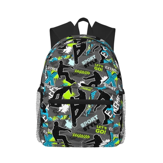 Lsque sport sonw board Classic Casual Backpack - Large Capacity Water-Resistant Backpack for School, Work, Travel, and Outdoor Activities