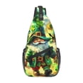 thumbnail image 1 of Lsque st. patrick’s day gnomes Pattern Cross Chest Bag Diagonally – Premium Durable Front Chest Sling with Adjustable Padded Strap, High-Capacity Storage, 1 of 6