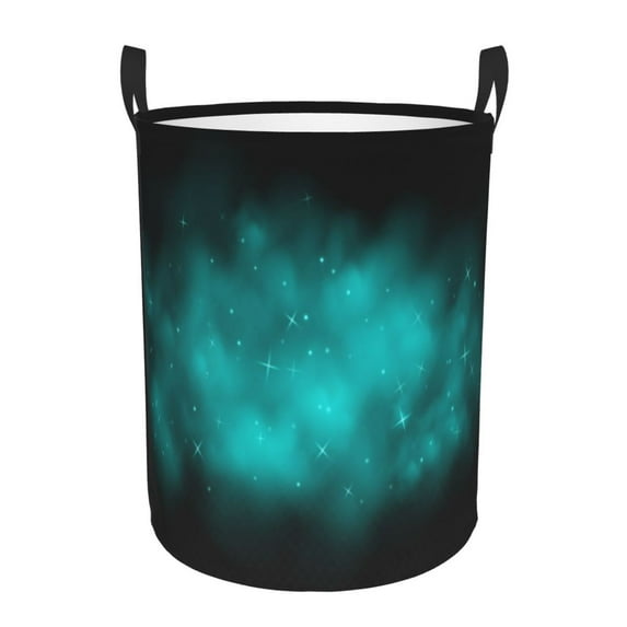 Lsque stars and sparkles Pattern Laundry Hamper Basket, Tall Woven Rope Hamper Basket for Clothes, Lightweight Storage Basket, Collapsible Waterproof-
