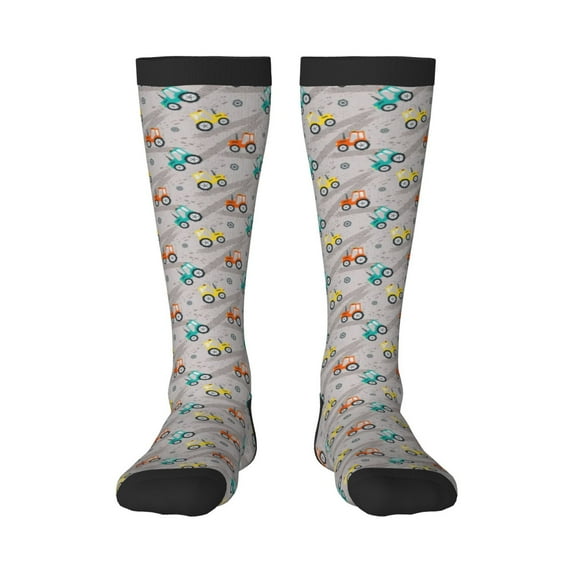 Lsque truck car Printed Crew Socks Men's Women's LightWeight Thin Casual Calf Socks ,Knee High Socks,Cotton Socks