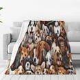 thumbnail image 1 of Lsque various dog breeds Pattern Fuzzy Fleece Throw Blanket Extra Large,Super Soft,Fluffy and Warm Blankets for Couch,Bed,All Season Use-50"x40", 1 of 7