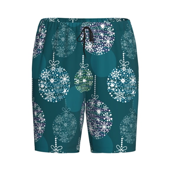Lsque whiter Snowflake balloons Mens Sleep Pajama Shorts,Short Pajama Pants, Cotton Ultra-Soft Knit-XX-Large