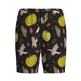 thumbnail image 1 of Lsque yellow Pumpkin Corn Mens Sleep Pajama Shorts,Short Pajama Pants, Cotton Ultra-Soft Knit-Small, 1 of 9