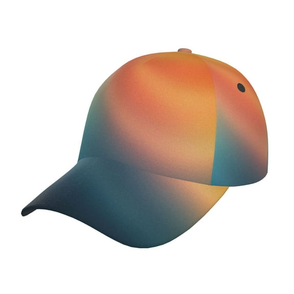 Lsque yellow orange and teal Pattern Baseball Cap Trucker Low Profile Hat Golf Dad Hat Adjustable Original Classic Unconstructed Plain Cap Men Women