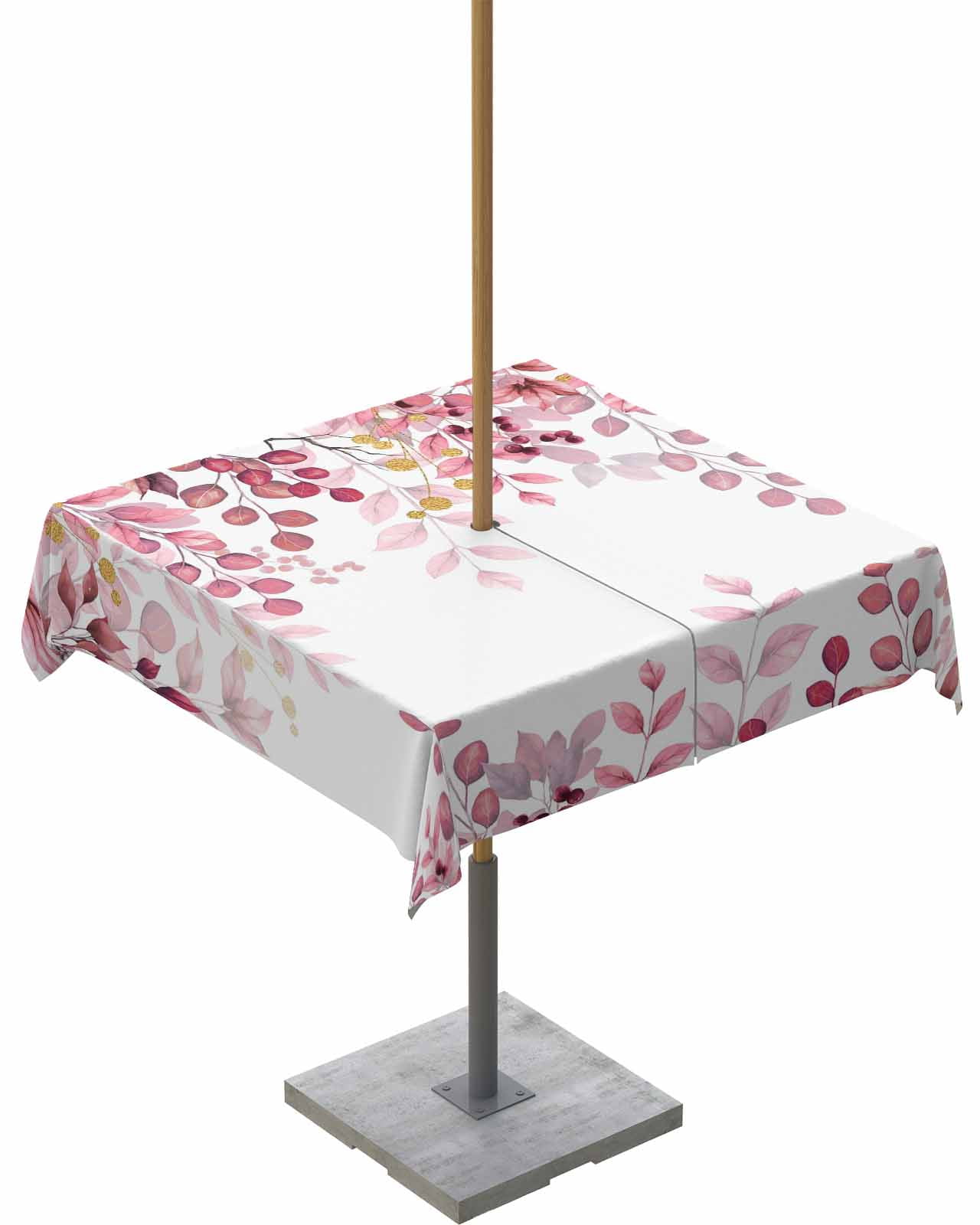Outdoor-Tischdecke Mit Reißverschluss & Schirmloch – Wasserdicht, 137x137 Cm