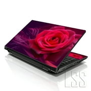 Lss Laptop 17 17.3 inch Skin Cover With Colorful Pattern For Hp Dell Lenovo Apple Asus Acer Compaq Fits 16.5" 17" 17.3" 184." 19" with 2 Wrist Pads Free - Pink Rose Floral