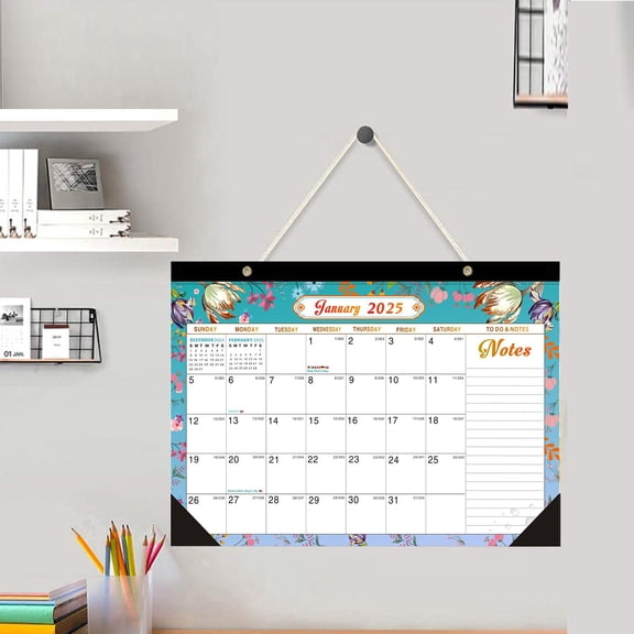 Lssam 2025 Desk Calendar - 12x17 Inches, Jan-Dec, Large Ruled Blocks for Planning, Perfect for Home & Office Organization