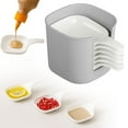 thumbnail image 1 of Lssam 6-Piece Dipping Sauce Plates Set with Stackable Holder Box, Multi-Use Serving Trays for Condiments, Snacks, Dried Fruits, and Party Platters, Plastic BPA-Free Dish Containers, 1 of 9