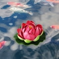 thumbnail image 1 of Lssam Artificial Lily Pads & Flowers 4 Inch Floating Foam Lotus Set, Realistic Fake Pond Plants for Outdoor Koi Ponds, Garden Pool Decor and Aquarium Water Features, 1 Pack, 1 of 6
