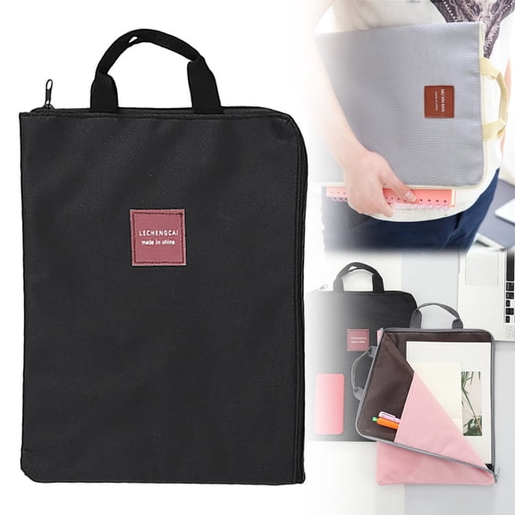 Lssam Case-It Style Binder with Zipper - Padded Sleeve for 12.9” iPad, Pencil Pockets & File Organizer, Durable School Binder & Office Work Bag