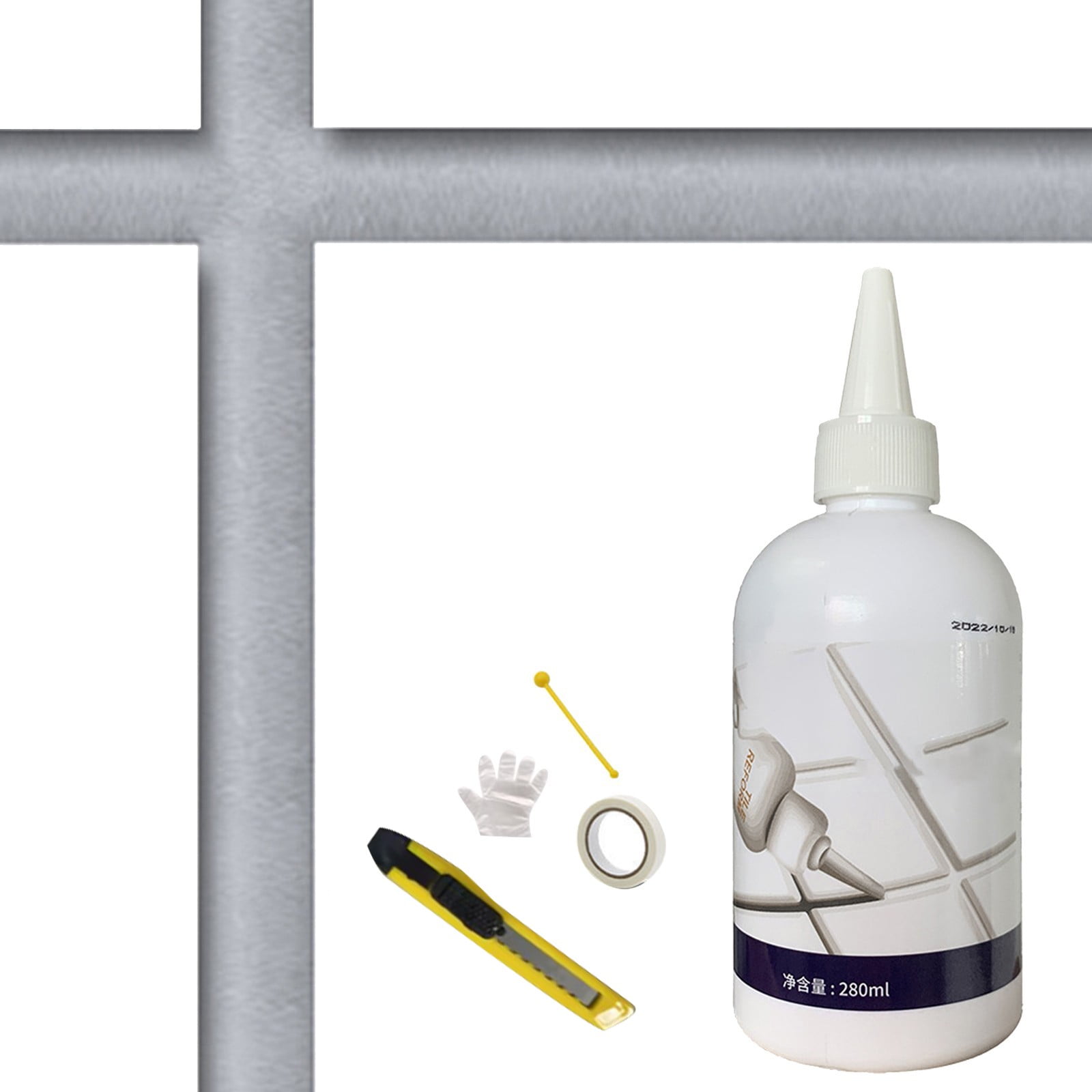 Lssam Ceramic Tile Sealant Hand Extrusion Tool Set Wall Floor Kitchen ...