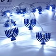 thumbnail image 1 of Lssam Chanukah Lights White LED - Menorah String Lights for Indoor Hanukkah Decorations, Home Party Ornaments Jewish Holiday Decor, 1 of 6