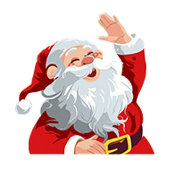 Lssam Christmas Car Window Decals - Festive Vinyl Sticker Set with Cute Santa, Easy to Apply & Remove for Seasonal Car Exterior and Home Door Decorations