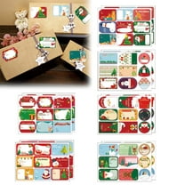 Lssam Christmas Gift Tags and Present Labels, 12-Piece Festive Sticker Set with Self-Adhesive for Holiday Presents, Xmas Name Tags and Decorative Stickers