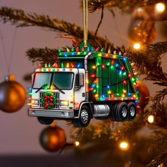 Lssam Christmas Truck Ornaments & Car Decor - Vintage Style Rustic Holiday Ornaments for Xmas Tree, Home Farmhouse & Holiday Parties Decorations