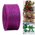thumbnail image 1 of Lssam Christmas Wired Ribbon for Festive Crafts, 2.5 Inch Wide Decorative Glitter Ribbon Perfect for Wrapping Presents and Adorning Garlands, 10 Yards Long, 1 of 9