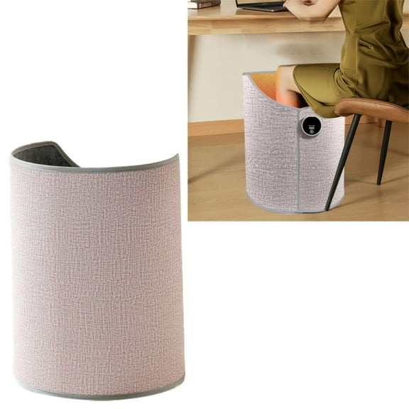 Lssam Compact Leg & Foot Warmer Heater - Office & Home Portable Space Saver, Soft Blanket Included, Under Desk Radiant Heat, Safe Overheat Protection, Easy Set-Up