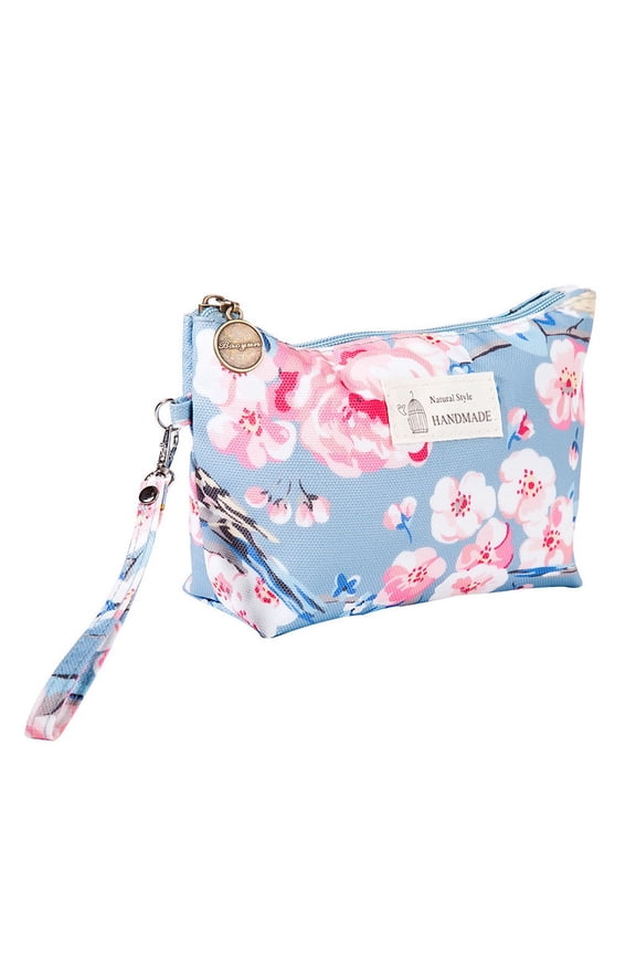 Cosmetic Bag Organizer, Mini Canvas Makeup Pouch for Purse, Compact Travel Toiletry Bag for Women, 1 Piece