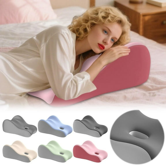 Lssam Couples Pillow - Memory Foam Girlfriend Pillow for Sitting and Lying, Multi-Position Support for Waist and Neck, Modern Simple Style Pillowcase