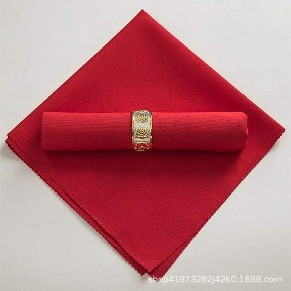 Lssam Dinner Napkins Set of 6 Reusable Washable Cloth Table Napkins 19x19 Inch Square with Hemmed Edges for Hotel Banquet