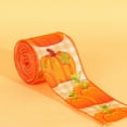 thumbnail image 1 of Lssam Fall Ribbon Thanksgiving Ribbon Wired Edge Rustic Orange - Premium Wired Edge Ribbon for DIY Fall Crafts, Pumpkin Decor, Gift Wrapping Bows, and Autumn Harvest Party Decoration, 1 of 5