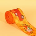 thumbnail image 1 of Lssam Fall Wired Ribbon Thanksgiving Rustic Decor - Orange Fabric Ribbon for DIY Crafts, Pumpkin Bows, Gift Wrapping, Maple Leaf Wreaths and Autumn Harvest Party Decoration, 1 of 5
