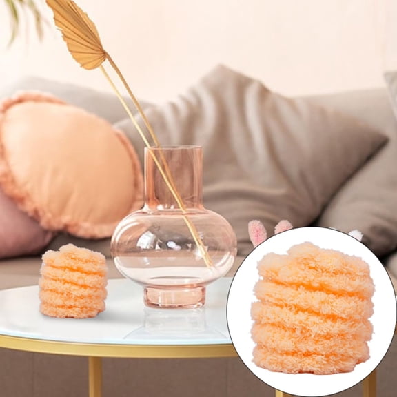 Lssam Fuzzy Sticks Chenille Stems, Bulk Orange Fluffy Pipe Cleaners with Bendable Wire, Thick Craft Supplies for DIY Decorations and Projects, 1 Pc