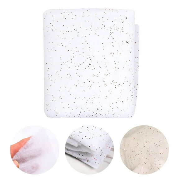 Lssam Glitter Snow Blanket Roll, Fake Snow with Sparkling Silver Glitter - Christmas Snow Blanket for Village Scene, Indoor Decor, Party & Home Winter Decoration Supplies