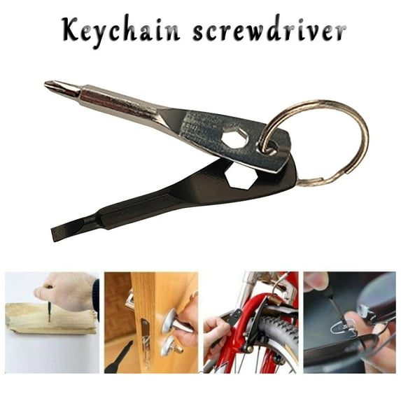 Lssam Keychain Tool Multi-Tool Screwdriver for Men, Mini Phillips Slotted Hex Wrench Keychain, Essential Pocket Gadget Gifts for Him Boyfriend Husband Dad, Men's Stocking Stuffers