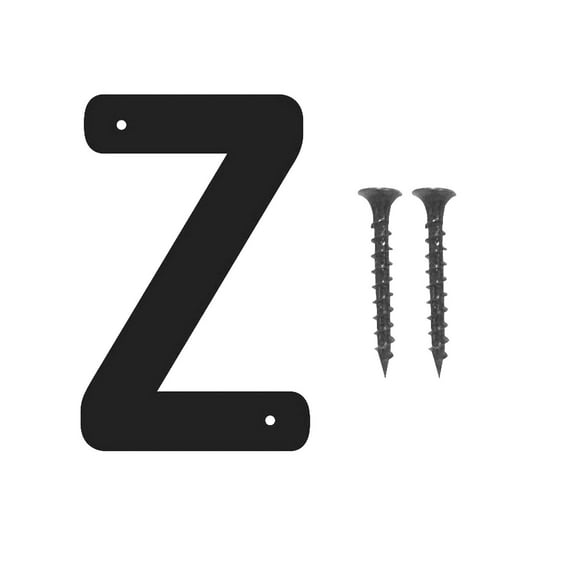 Lssam Metal Letters,House Numbers for Outside,Mailbox Numbers,Black Modern Address Number Outdoor Mailbox Number Metal House Number and Letter for House Apartment Garage Decorative Sign (3" Z)