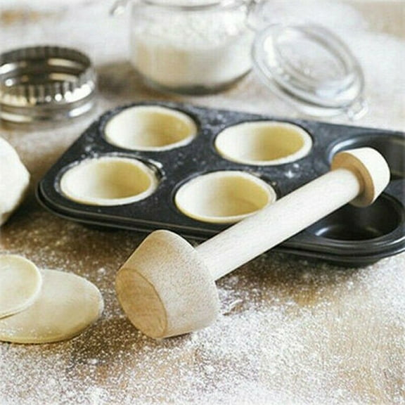 Lssam Mini Tart Tamper Tool 1-Piece Double-Sided Press for Tartlets and Mini Muffin Pan Pastry Shaper Durable Tart Presser for Mini Muffin Pan