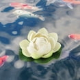 thumbnail image 1 of Lssam Outdoor Pond Decor Set with 4 Inch Artificial Floating Lotus Flowers and Realistic Foam Lily Pads, for Koi Fish Ponds, Garden Water Features, Pool and Aquarium Decoration, 1 Piece, 1 of 6