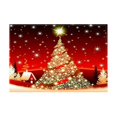 thumbnail image 1 of Lssam Quilted Christmas Placemats Set of 1 Red Seasonal Holiday Table Mats with Xmas Trees and Snowflakes Design for Winter Dining Kitchen Decor 12x18 Inch, 1 of 2