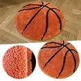 thumbnail image 1 of Lssam Round Area Rug Super Soft and Comfy Basketball Court Design with Lines Sports Themed Decor Perfect for Man Cave Game Room Bedroom Living Room Dorm Floor Carpet Mat, 1 of 9
