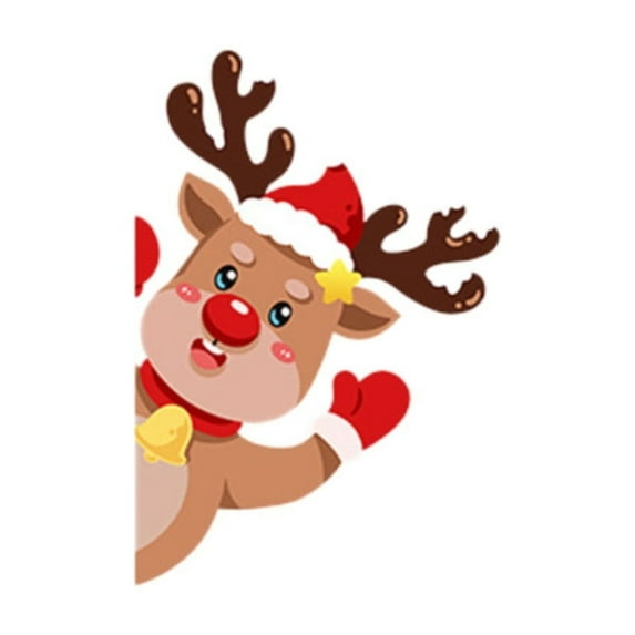 Lssam Santa Claus Car Decor Kit - Waterproof Christmas Stickers for Car Exterior and Windows, Also Ideal for Festive Decor on Glass Doors, Mirrors, and Laptops