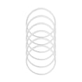 thumbnail image 1 of Lssam Silicone Water Bottle Lid Seal Gasket Replacement Rings 3.2 Inch 6 Pack, Compatible with Wide Mouth Glass Bottles, Leak Proof Lid O Ring Set, Durable Rubber Seal Washer for Leakage Prevention, 1 of 8