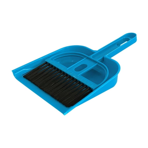 Lssam Small Broom and Dustpan Set with Handle, Handheld Broom and Dust Pan Set, Portable Sweeper Combo, Compact Design for Kitchen, Desk & Home, 1 Set