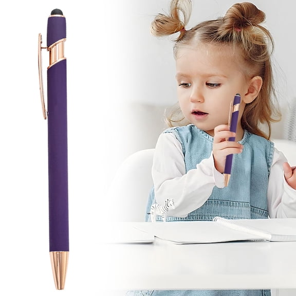 Lssam Stylus Tip Ballpoint Pen, 2-in-1 Retractable Writing Pen with Metal Build for Touch Screens & Comfortable Use