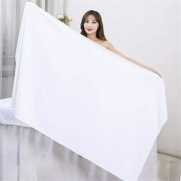 Lssam Turkish Cotton Terry Cloth Bath Sheets 32x70 Oversized and Jumbo 400 GSM Extra Large Bath Towels Premium Soft for Spa Bathroom Pool Beach 1 Pack White
