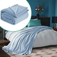 thumbnail image 1 of Lssam Twin Size Fleece Blanket Warm, Super Soft Cozy Plush Flannel, Fuzzy Heavyweight Bed Blanket for Winter, Sofa, Dorm Room, RV Trip, Home Blue, 1 of 9