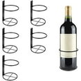 thumbnail image 1 of Lssam Wall Mounted Wine Rack - Single Wine Bottle Holder, Wall Hanging Display Shelf for Red Wine, Liquor & Beverage, Iron Metal Storage Organizer, Kitchen Bar Home Decor, 1 of 6
