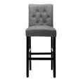 thumbnail image 1 of Lsspaid OW-LSS940SG-GRAY Bar Height Full Back Button Tufting Fabric Upholstered Dining Chairs, Grey - Set of 2, 1 of 1